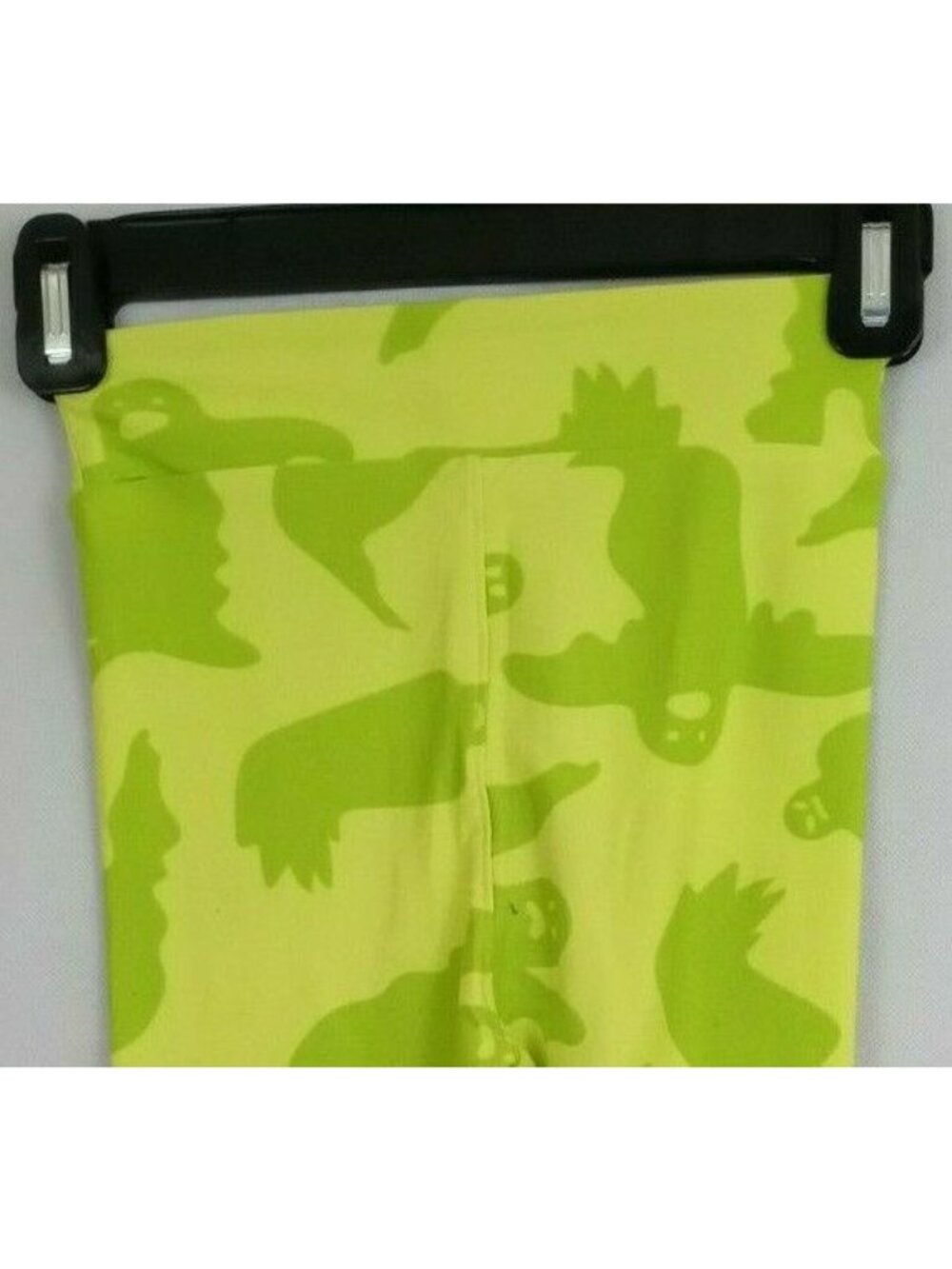 New LuLaRoe Leggings Lime Green With Ghosts Design Kids Size L/XL - Picture 3 of 6